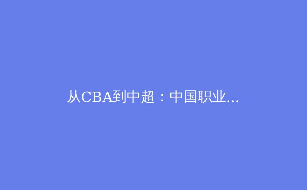 从CBA到中超：中国职业体育的商业模式转型与未来挑战 - 4